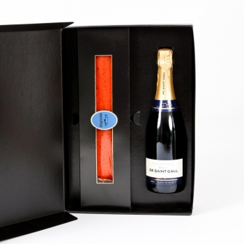 Champagne de St. Gall 0,75l mit Lachsr�ckenfilet Royal ca. 350g