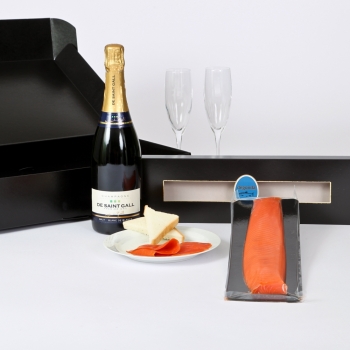 Champagne de St. Gall 0,75l mit Lachsr�ckenfilet Royal ca. 350g